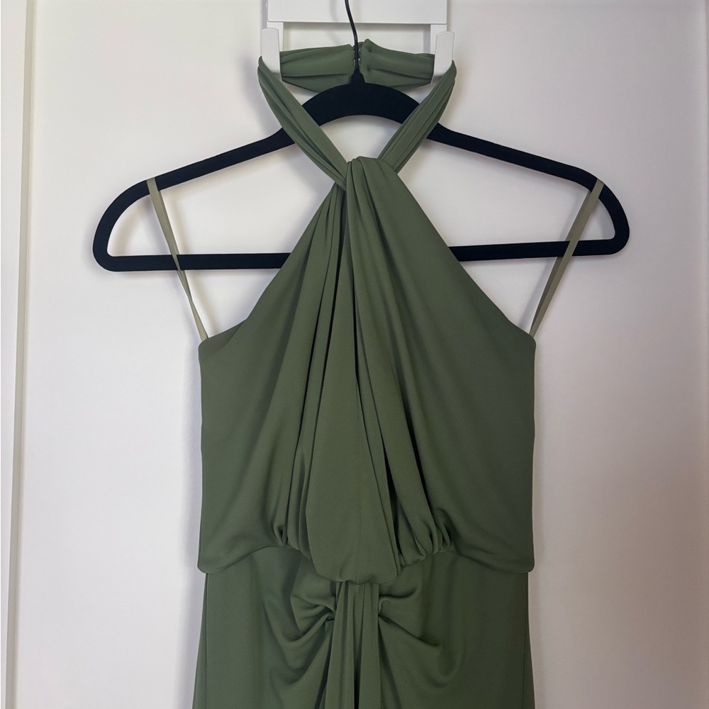 cinq a sept Green Halter Midi Dress - Picture 2 of 4